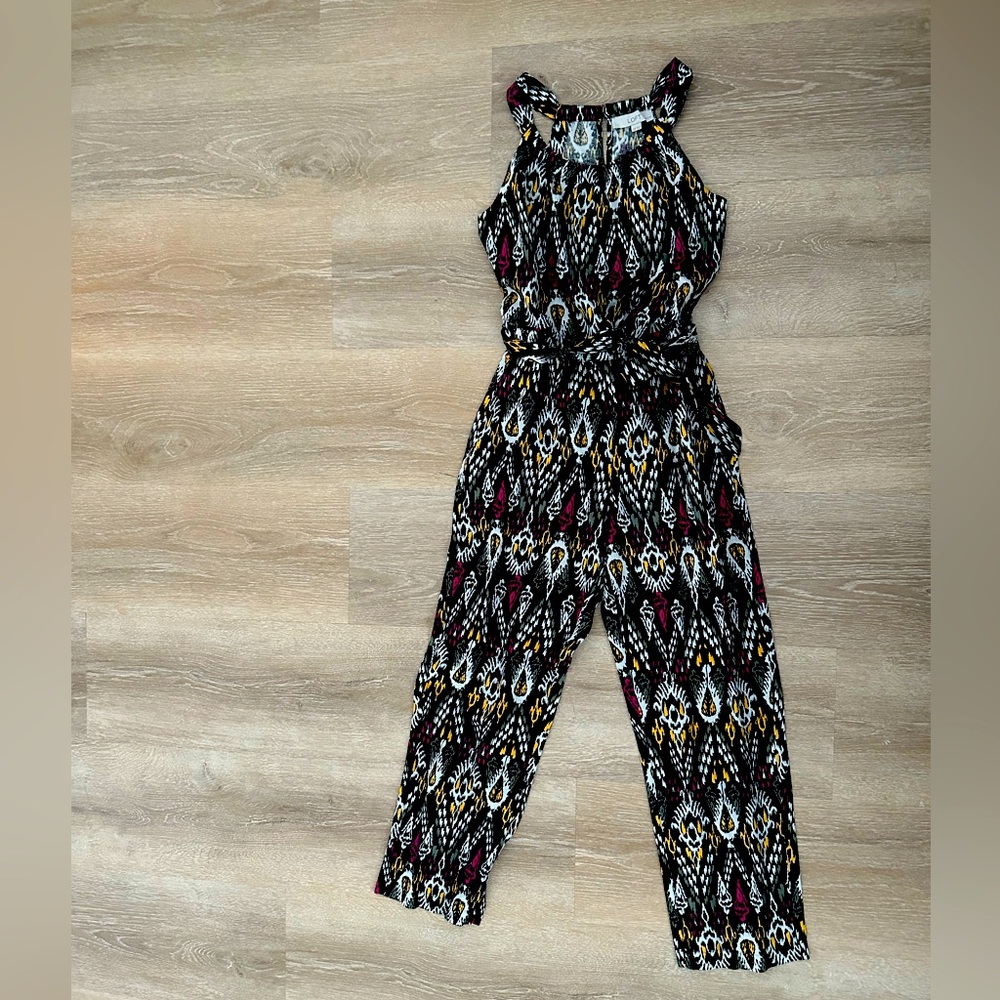 Loft tribal print jumpsuit